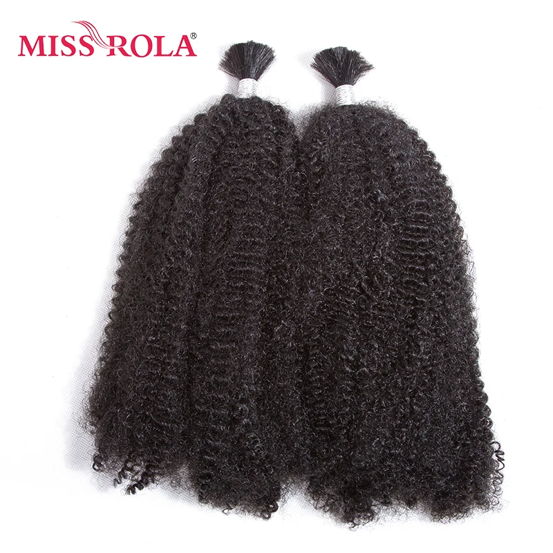 Miss Rola Synthetic Afro Kinky Weave Hair Extensions 2pcs/lot 1B# Color Crochet Braid Hair Weaving 85g 12inch Curly Hair