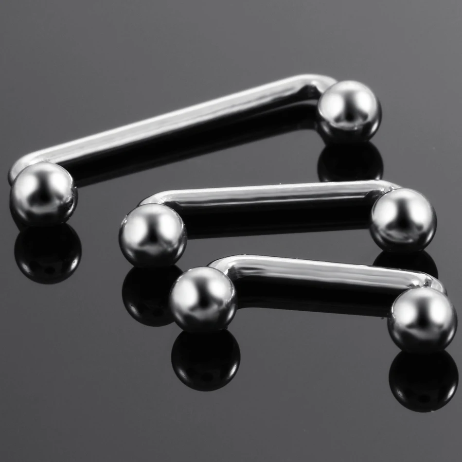 1PC G23 Titanium Double Ball Surface Barbell Piercings 90 Degree Dermal Anchor Hide in Skin Piercings Body Jewelry 16G 14G