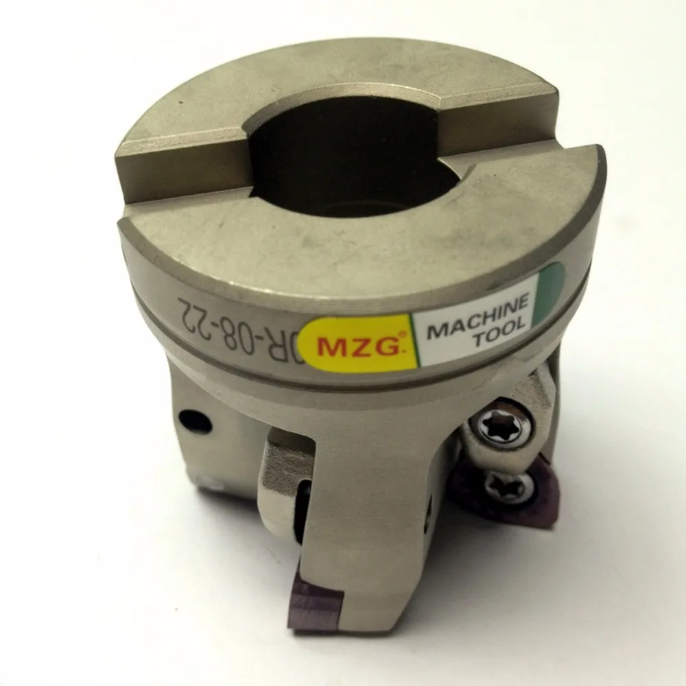 MZG SKS08R50-22-4T Three Four Carbide Insert Clamped  Arbor Machining Alloy End Mill Fast Feeding Face Milling Cutter