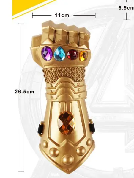 Thanos Glove Fancy Dress Costume Cosplay props Party Favors gem stones gloves model toy gold color