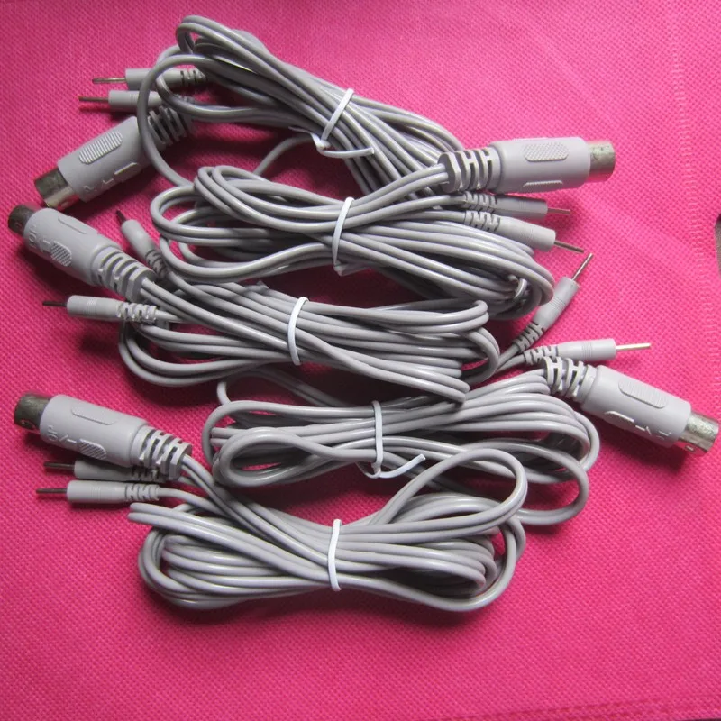 10pcs Electric Wire Lines Electrode Connector Cables for Micro Current EMS Electrode Massage Machine