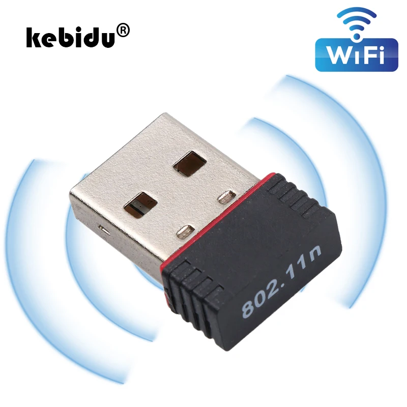 kebidu Mini WiFi Wireless Adapter High speed USB 2.0 Network Card 150Mbps 802.11 ngb For macbook XP PC Laptop USB WIFI antenna