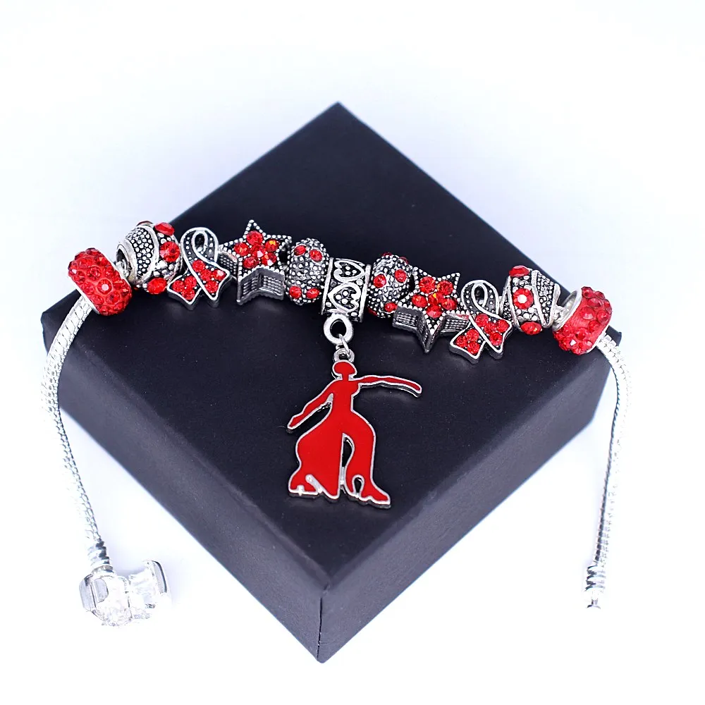 DOUBLE NOSE Greece Greek Sorority Fraternity Brotherhood DST Red Delta Fortitude Bracelets Snake Chain Big Hole Beads Jewelry