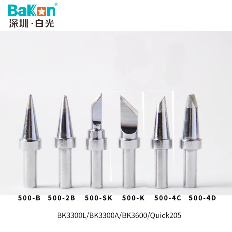 Solder Iron Tips 500-B/K/I/C/D/SK for Lead Free Soldering Station BK3300L BK3300A BK3600 Quick 205 Welding Tips Replacement