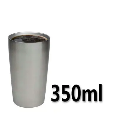 

350ML-430ML Japanese style Double-deck cocktail cup highball glass stainless steel cup golf large drinking glass