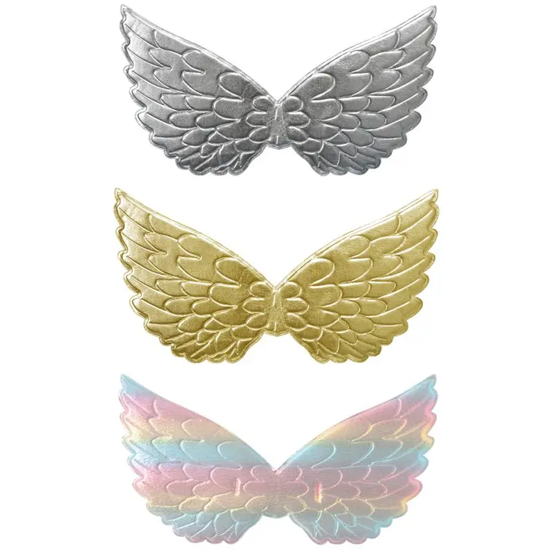MUABABY Girls Unicorn Wig and Wings Children Princess Accessories Girl Photography Props Kids Birthday Party Supply
