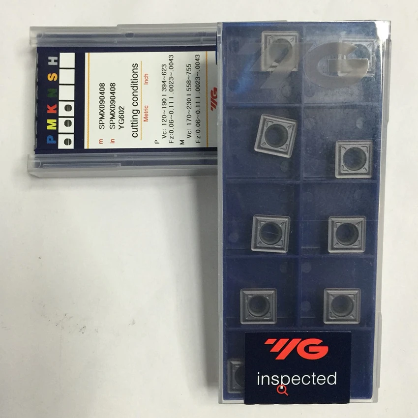 

SPMX090408 SPMX110408 SPMX140512 YG602 Korea YG CNC SPMG U Drill Carbide Inserts