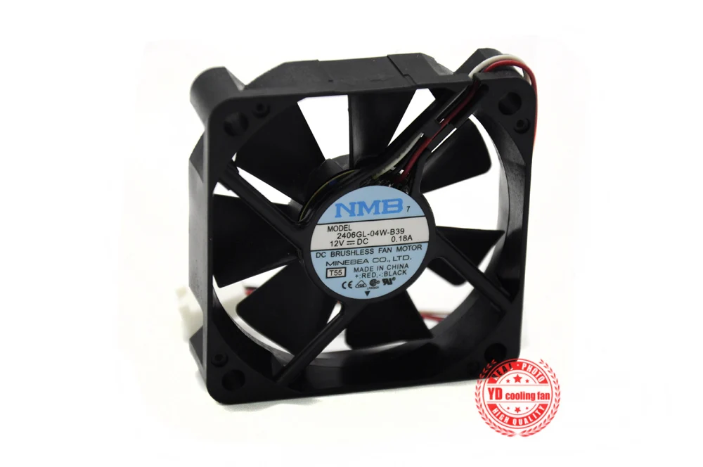 NEW NMB-MAT Minebea 2406GL-04W-B39 6015 12V 0.18A 6CM Frequency converter cooling fan