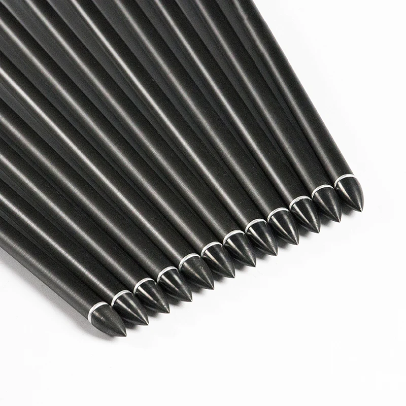 Hot Carbon Arrow Bolts for Hunting Archery, Crossbow Bolts, Spine300, Compound Bow Shoot ID6.2mm, Protect Ring, Nock, 12Pcs