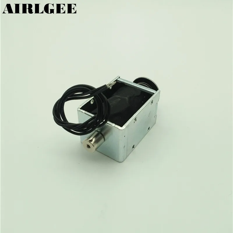 High quality  DC 24V 3.42A 10mm 1200g Push Pull Type Spring Plunger Solenoid Electromagnet Free shipping