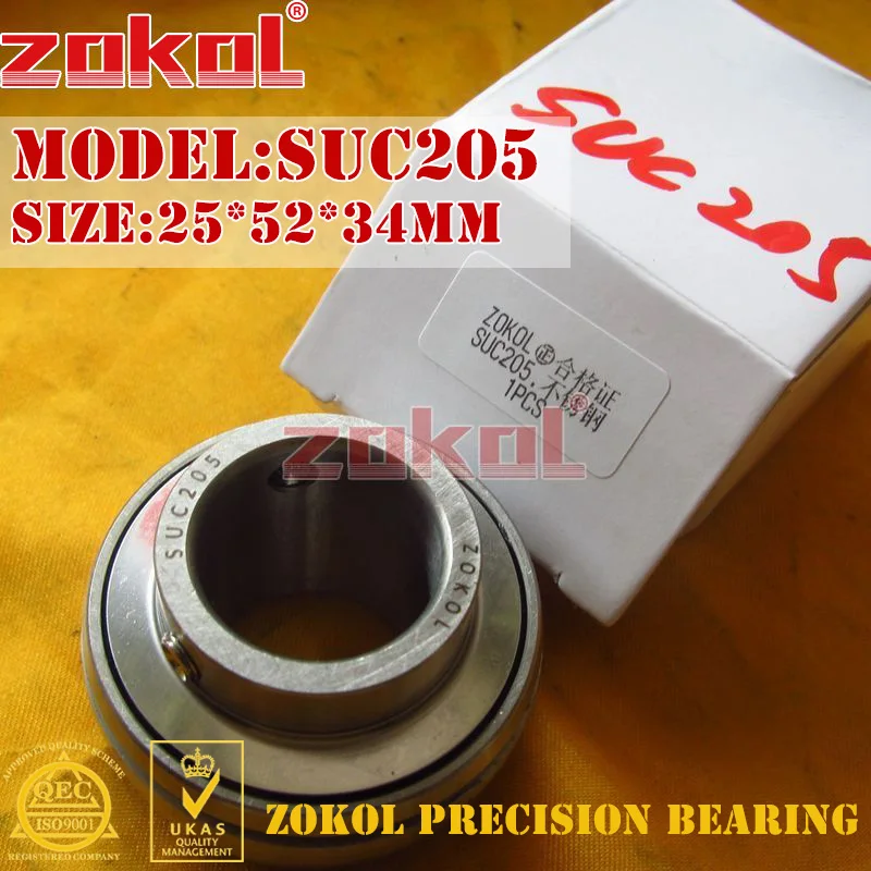 

ZOKOL bearing UC205(SUC205) 90505 Stainless steel Pillow Block Ball Bearing 25*52*34mm