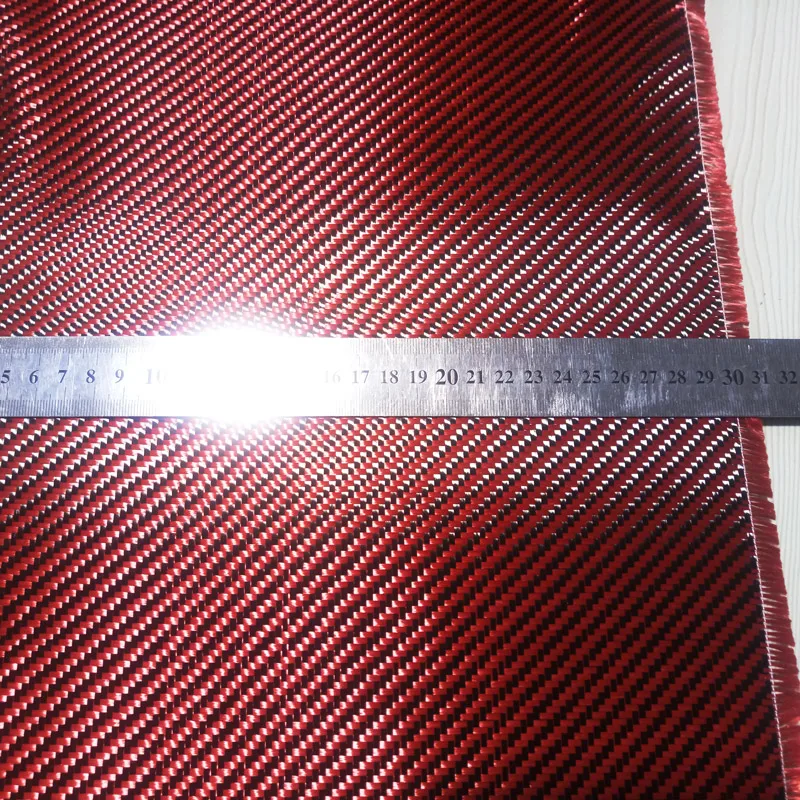 Red blue yellow Kevlar & Carbon fiber mixed Hybrid Fabric cloth 3K 200gsm 20\