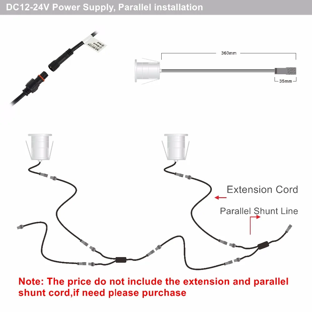 3W LED تجمع الضوء تحت الماء مصباح IP68 للماء ضوء للسباحة بركة DC12-24V سلامة بركة نافورة الضوء