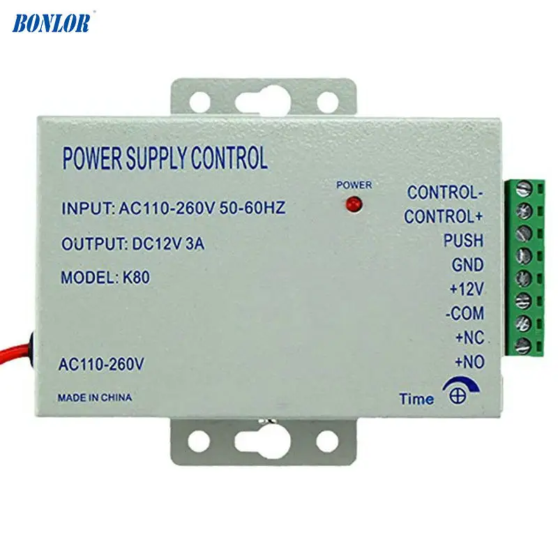 

Smart Home Access Control Power Supply K80 Power Switch DC 12V 3A AC 110~260V for All Types Access Control System Free Shipping
