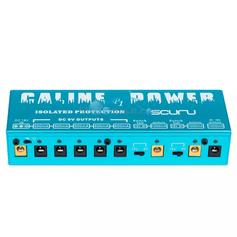 Caline P1 Isolated Power Supply 18V 2A 36W Guitar Effects Pedal 8 lsolated Outlets Power Supply P1 Blue Color Guitar Accessories