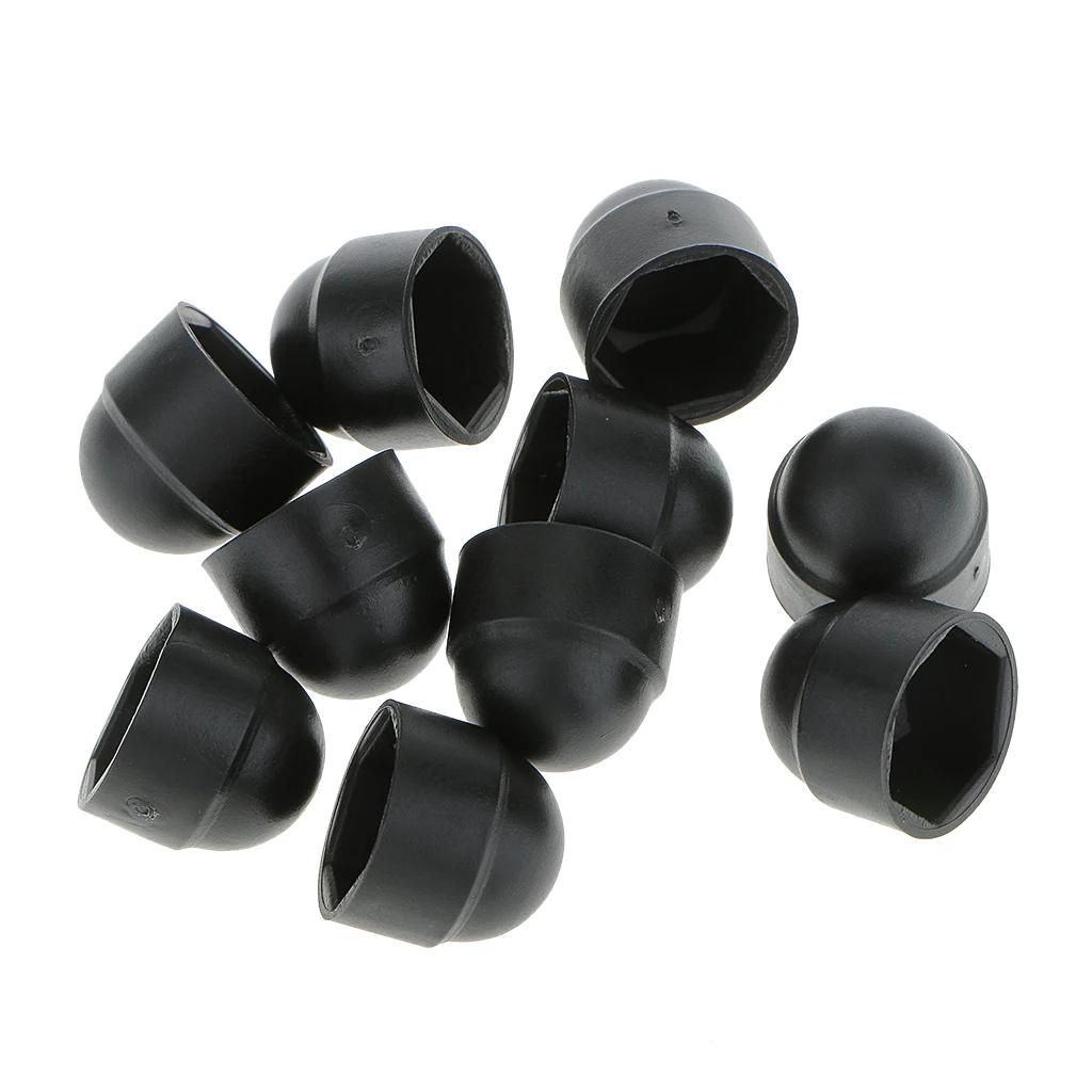 20pcs M8 13*15 Black Dome Bolt Nut Protection Caps Cover Hexagon Screws