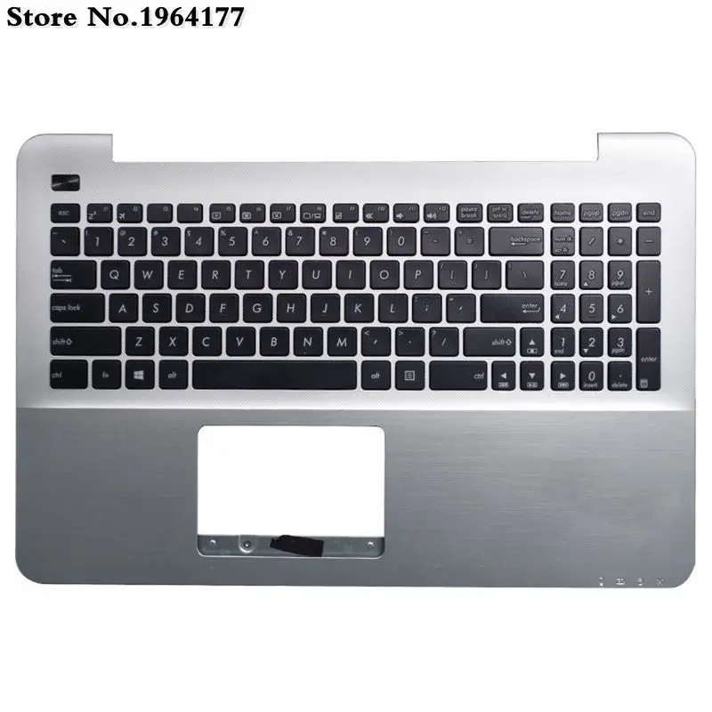 

used US keyboard palmrest upper case for ASUS A555 A555L X555 K555 K555L X555L Y583L W519L SILVER