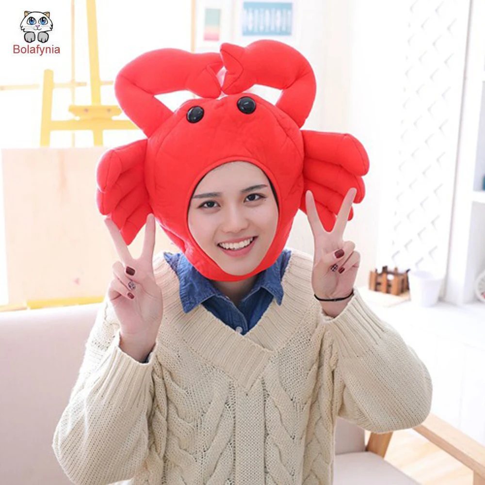 

Japanese Lshihara Rimi With The Same Crab Headgear Hood Hat Plush Toy Birthday Stuffed Cap Gift