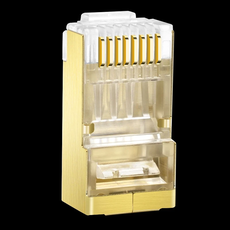 CNCOB Cat6 FTP gold-plated shielded cable connector RJ-45 modular Ethernet connector network crystal head 8P8C rj45 connector