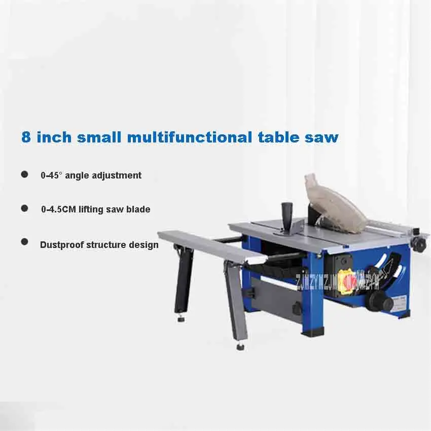 (Extended Version) 8 Inch Sliding Woodworking Table Saw Multifunctional Table Saw DIY Wood Circular Saw 210MM 220V-240V 1200W