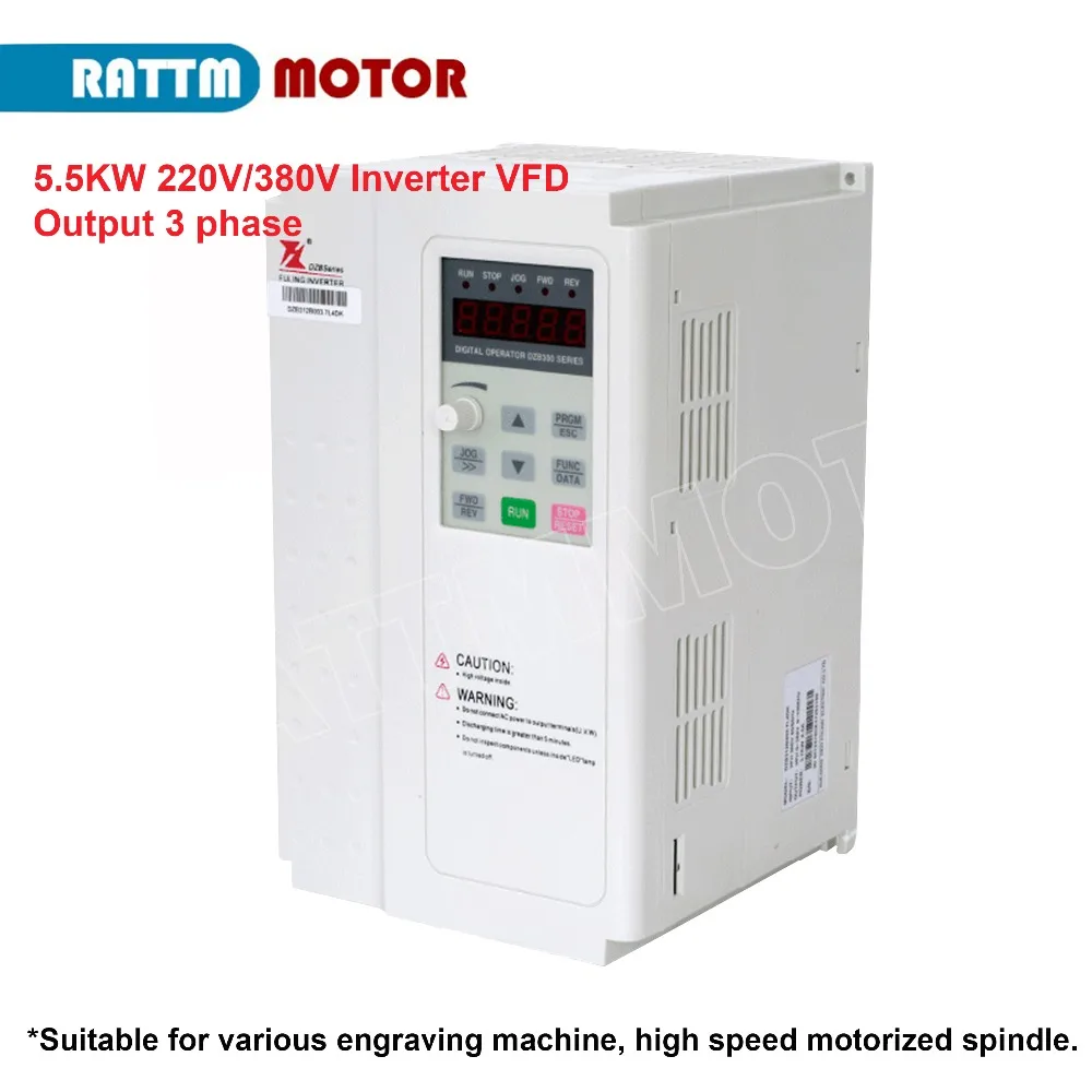 FuLing Brand 5.5KW 380V 3HP Variable Frequency VFD Inverter Output 3HP 1000Hz 13A