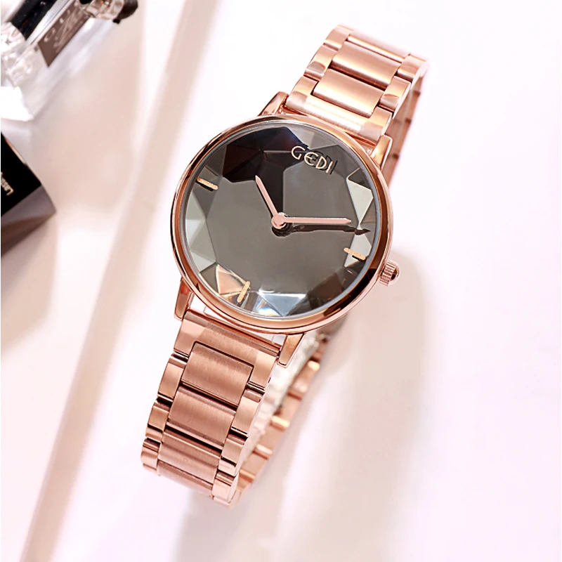 GEDI Ladies Watches Casual Quartz Stainless Steel Strap Women\'s Watch Top Brand Luxury Clock Female Wristwatch Fashion reloj New