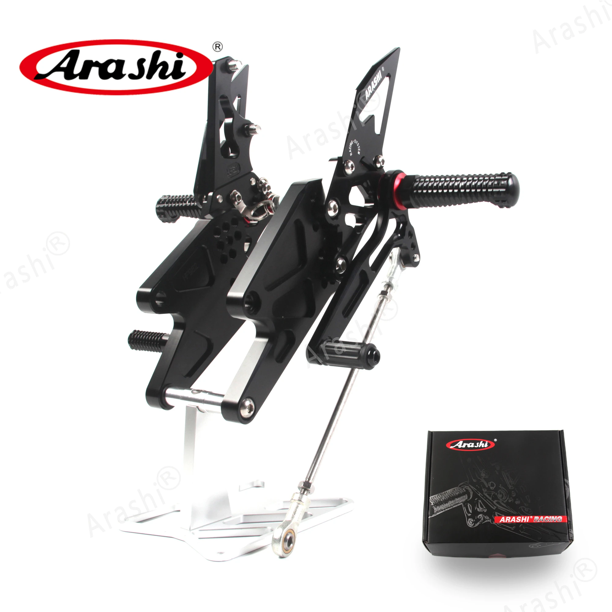 Arashi CNC Adjustable Rider Footrest Foot Pegs For YAMAHA MT03 MT-03 MT25 MT-25 2015 2016 2017 2018 2019 2020 2021