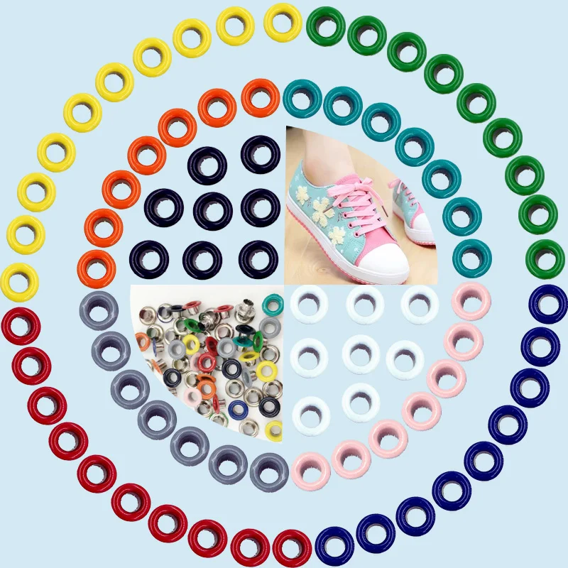 200 sets  Eyelets Buckle Deduction Hollow Rivets Paint Color Metal Buttons Handmade Accessories