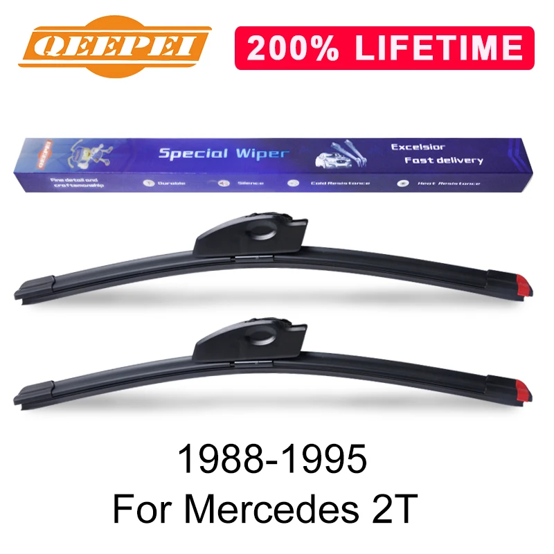 

QEEPEI Replace Wiper Blade For Mercedes 2T 1988-1995 Silicone Rubber Windshield Windscreen Wiper Auto Car Accessories