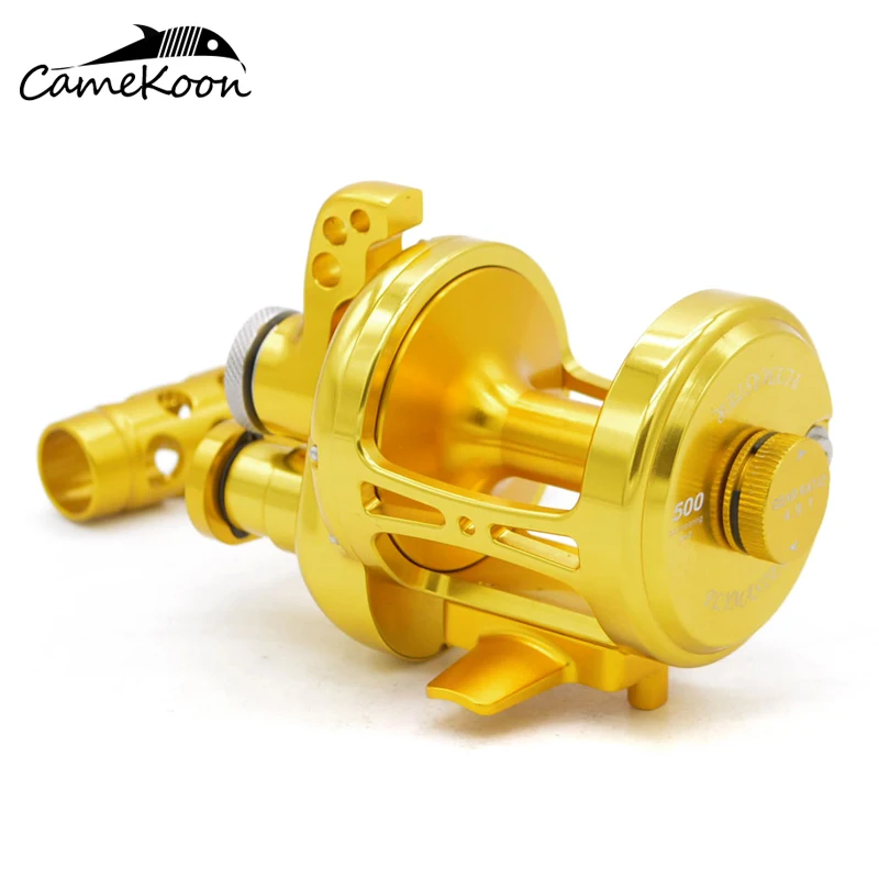 CAMEKOON Conventional Lever Drag Wheel 4.9:1 Saltwater Surf Casting Fishing 30KGs Drag Powerful Offshore Trolling Big Game Reel