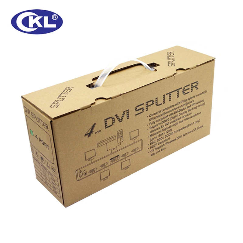 CKL DVI-94E 4 ميناء DVI الخائن 1x4 DVI الفاصل مربع