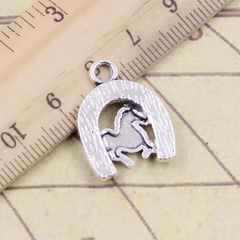 10pcs Charms Horse Horseshoe 23x18mm Tibetan Silver Color Pendants Antique Jewelry Making DIY Handmade Craft