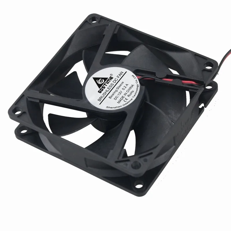 10 Pieces Gdstime 8cm DC 12V Motor Cooling Fan 80mm x 20mm PC Computer Case Brushless Cooler 12 Volts 80mm*80mm*20mm 8020