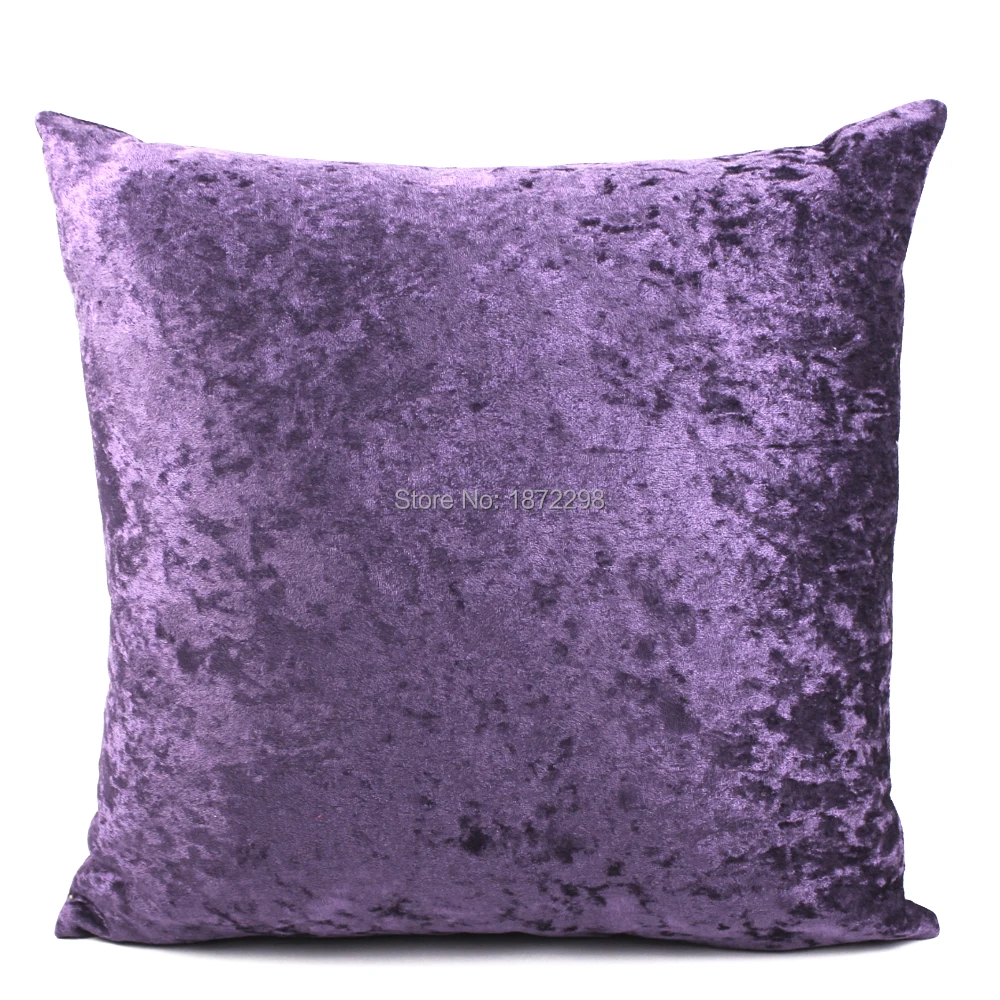 Customized Size Ice Velvet Cushion Cover 40/50/60/70cm Solid Color Throw Pillow Case Home Living Room Sofa Decor