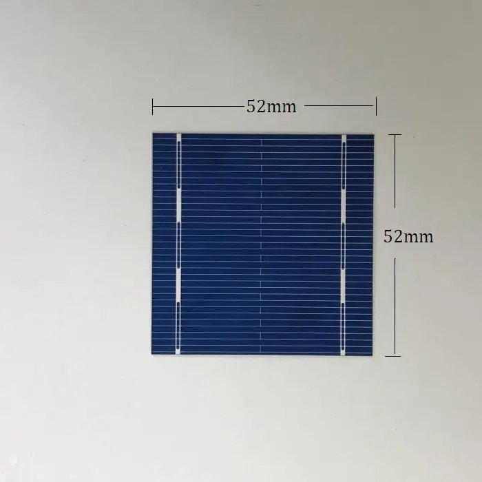 ALLMEJORES 40pcs 52mmx52mm polycrystalline solar cells  0.43W 0.5V  For DIY Solar panel kits Give Tabbing wire Busbar wire