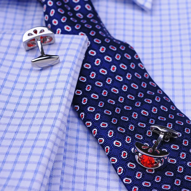 KFLK Jewelry shirt Fashion cufflink for mens Brand Orange Red Cuff link Luxury Wedding Button male High Quality guests