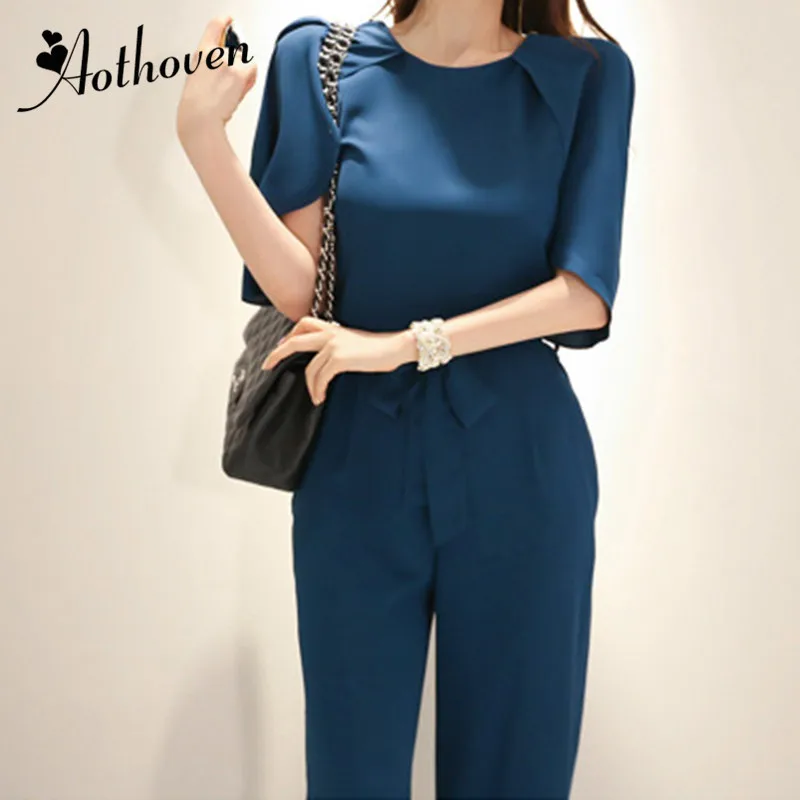 

Long Rompers Sexy Women Chiffon Jumpsuit Summer Party Cloak Blue Catsuit Overalls Belted Bodysuit Club Pants Playsuits Rompers