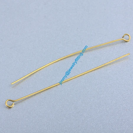 Jewelry Making findings Eye Pins  Brass Pins ;Scarf Pins findings 0.6*55mm