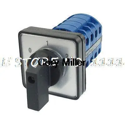 Ui660V Ith 20A 0-1-2 Positions 16 Screw Terminals Rotary Changeover Switch LW28-20/4 M08