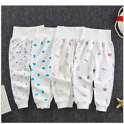 Spring Autumn Baby Clothing Infant Newborn Girls Boys PP Pants High Waist Soft Cotton Cute Print Kids Leggings Children Trousers