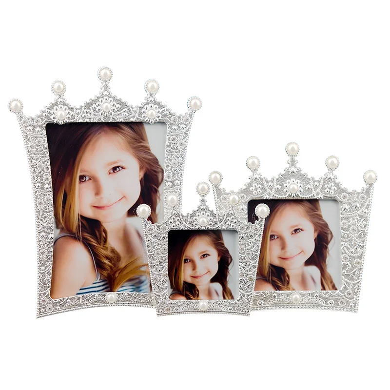 

Quality Metal Photo Frame, Diamond Pearl Swing Picture Frame ,Gift Decoration Frame