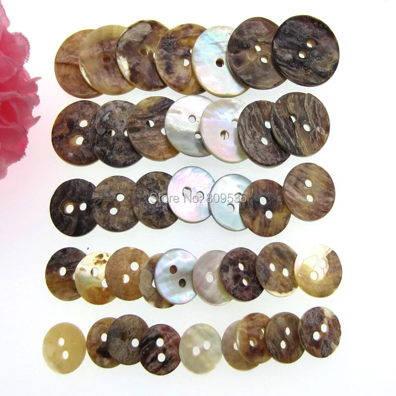 50pcs 10mm 11.5mm 13mm 15mm 18mm Natural Shell Buttons Mother of Pearl Buttons For Women\'s Clothing Garment Accessories