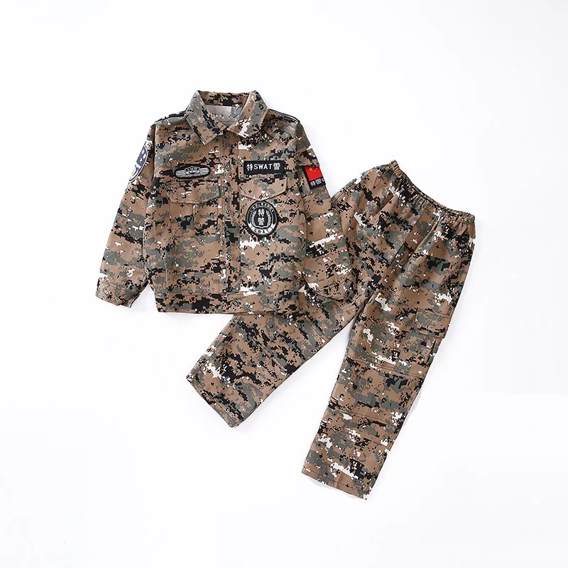 Kinderen Jongen Airsoft Militaire Tactische Uniform Tiener Kamp Camouflage Leger Training Kostuum Meisje Kids Camouflage Uniform 90