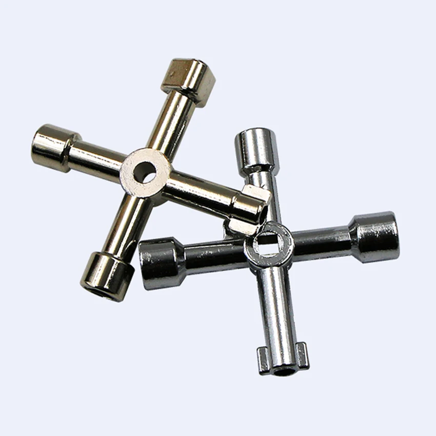 Llave triangular Universal multifunción, 4 vías, llave de fontanero, radiadores de purga de gabinete, Medidor eléctrico de Gas
