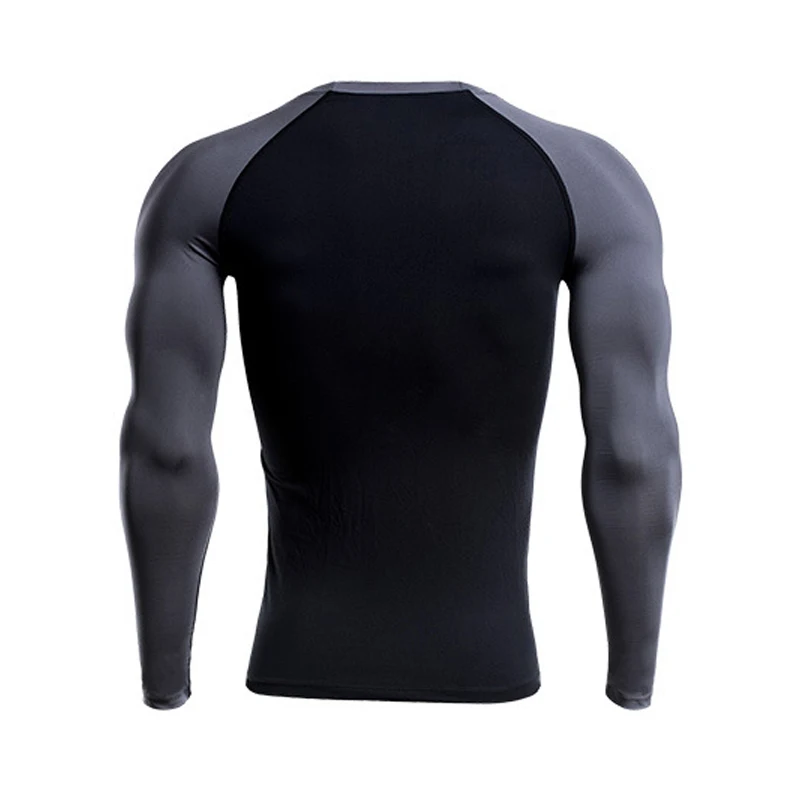 5XL 6XL Plus rozmiar elastyczna T-shirt do biegania nadwaga mężczyźni długi rękaw szybkie suche Jogging odzież sportowa