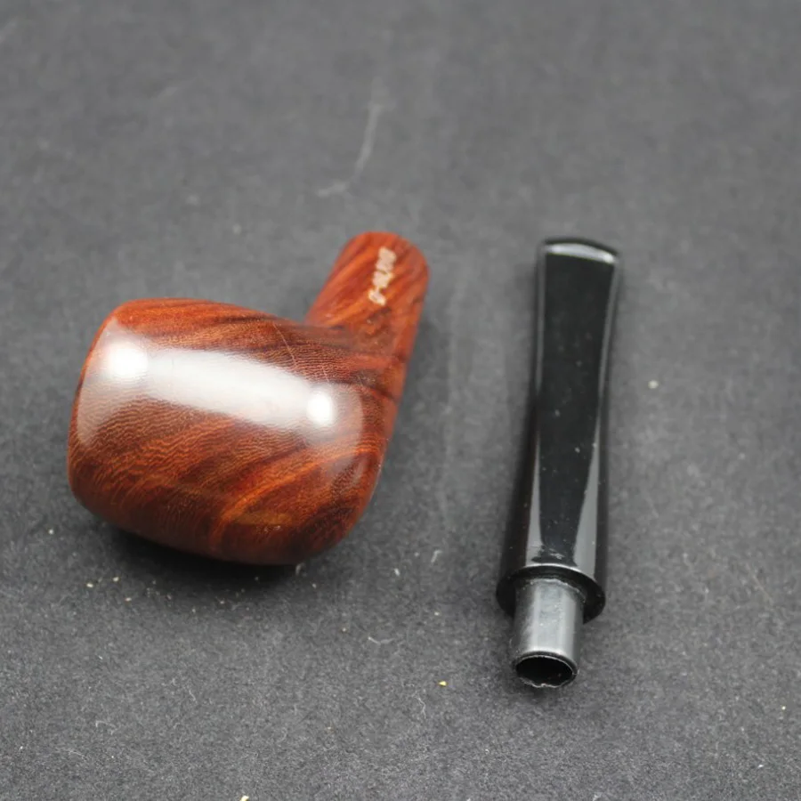 Handmade Nature Solid Red Wood Straight Smoking Pipe Round RoseWood Tobacco Wooden Pipe Gift 10pcs 9mm Filter+Pouch+Holder #083S