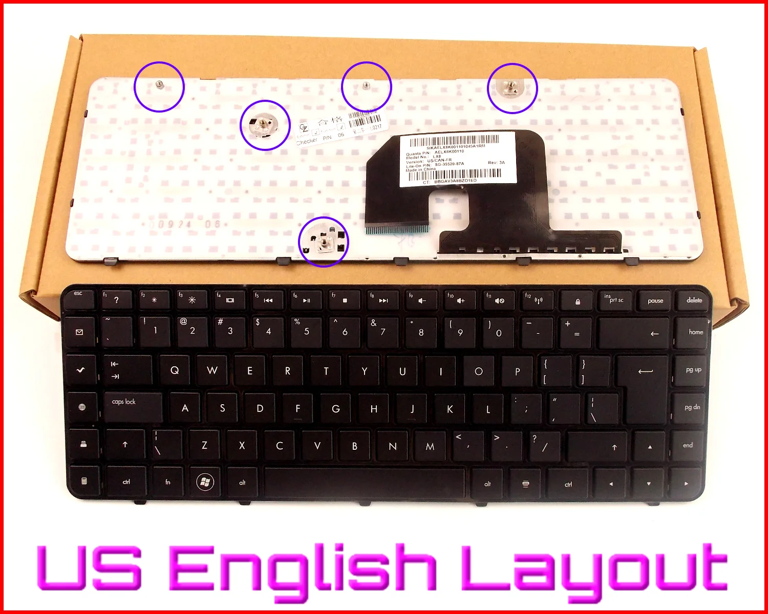 

New Keyboard US English Version for HP Pavilion DV6-3257CL DV6-3200 DV6-3147ca DV6-3013 DV6-3013CL DV6-3013NR Laptop