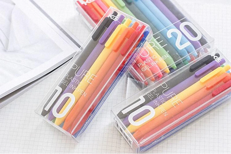 10Pcs/Lot Youpin KACO 0.5mm Colorful Mi pen Gal Ink Smooth Writing Durable KACOGREEN Signing writing supplies Black Refill