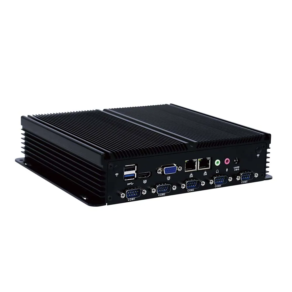 Yanling Embedded Box PC J1900 quad core barebone Fanless industrial computer SIM slot support 3G/4G