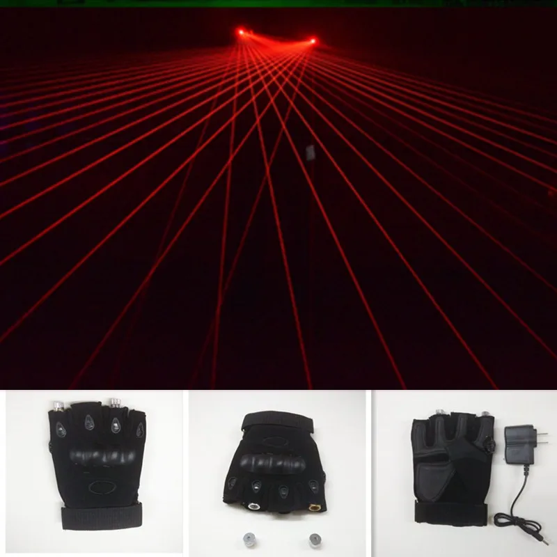 

Hot Sale 532nm Red Laser Man Show Gloves DJ With 2 Lasers For Laser Show, Party Dance, Club Free Shipping